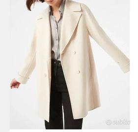 Cappotto corto doppiopetto color avorio Pennyblack