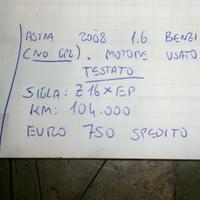 Motore usato testato astra 2008 1.6 b