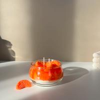 Candela mandarino e vaniglia in cera di soia 🍊🧡🍦