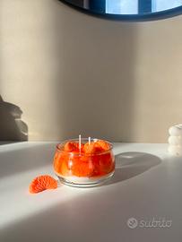Candela mandarino e vaniglia in cera di soia 🍊🧡🍦