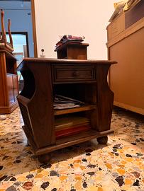 Porta riviste vintage in legno