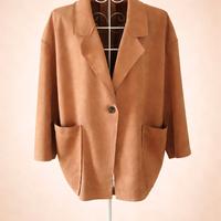 Blazer donna camel Made in Italy giacca chic