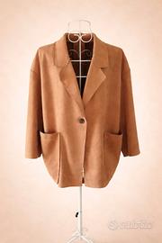 Blazer donna camel Made in Italy giacca chic