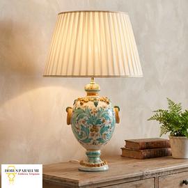 Lume Ceramica Caltagirone Classico con Paralume