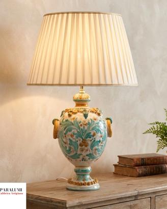 Lume Ceramica Caltagirone Classico con Paralume