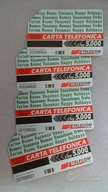 4 schede 5000 lire numerazione progressiva