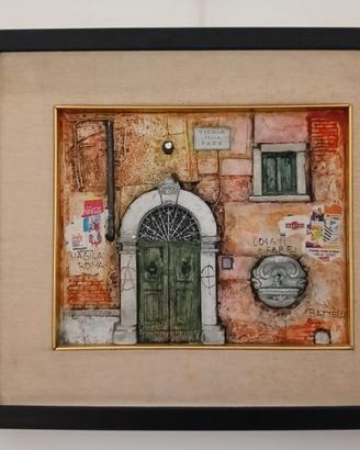 Quadro Fausto Battelli con utentica e firma