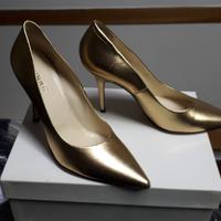 Scarpe decolletè color oro n° 39