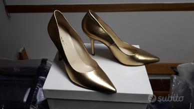 Scarpe decolletè color oro n° 39