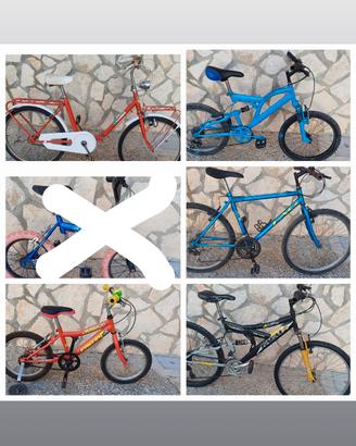 9 biciclette usate di tutte le misure 