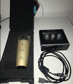 Scheda audio + Microfono + Asta braccio + Gadjets