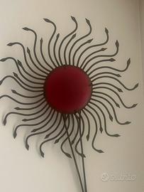 Lampadario Sole in ferro battuto artigianale