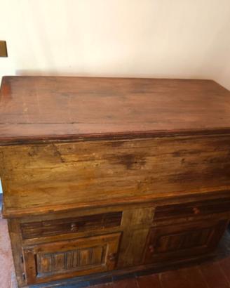 Madia rustica in legno massello anni '70 – artigia