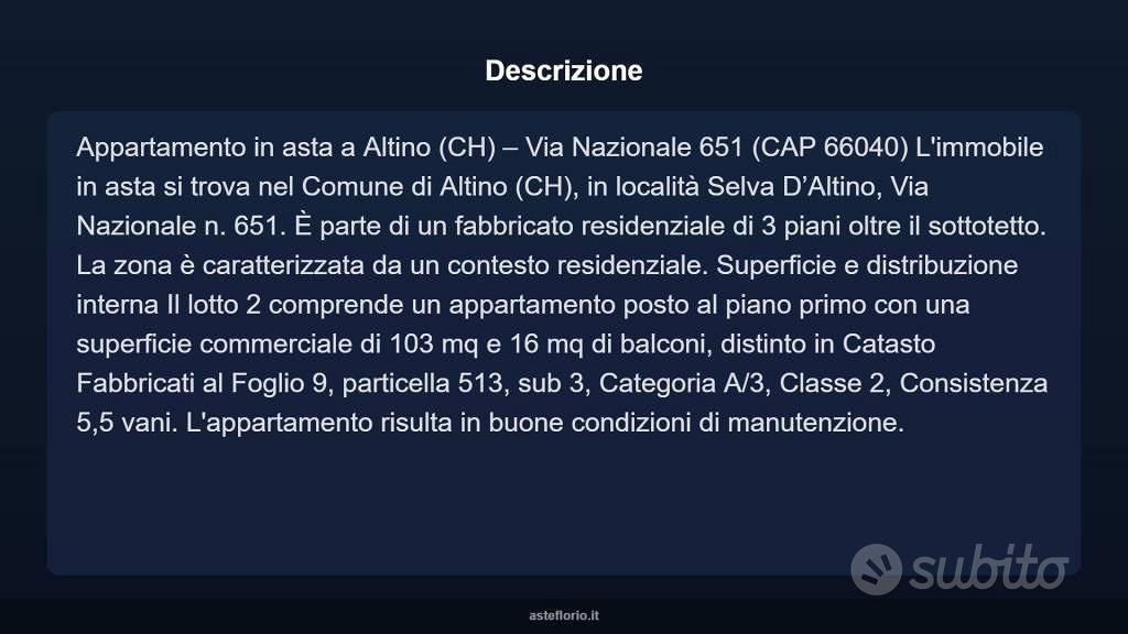 Appartamento – Altino, Selva d'Altino, Chieti - Vista 3