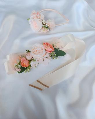 set cintura e cerchietto abbinato 