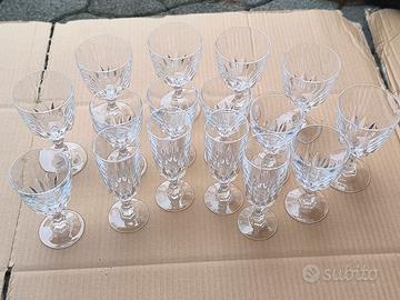 Set bicchieri e calici in cristallo di alta qualit