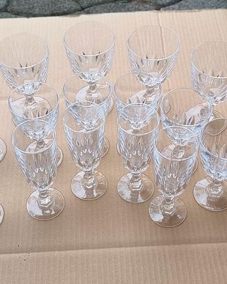 Set bicchieri e calici in cristallo di alta qualit
