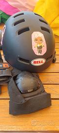 Casco Bell e 6 protezioni state bici roller 