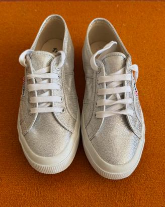 Superga 2750-LAMEW Grey Silver
