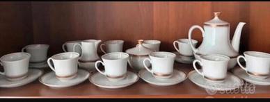 Servizio da te in porcella e oro Wiuterling