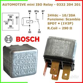 BOSCH® 0332204201★Relè SPDT  5 Faston 24Vdc 10/20A