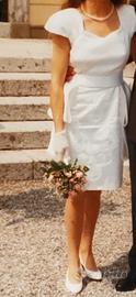 Abito da sposa corto a tubino taglia 42