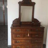 Antico mobile legno noce specchiera cassetti como’