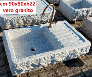 Lavello lavandino con piano in pietra 90 cm
