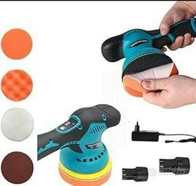Lucidatrice Levigatrice Rotorbitale 12V 2 batterie