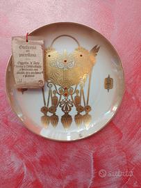 5 piatti Morbelli oro e platino con scatola 