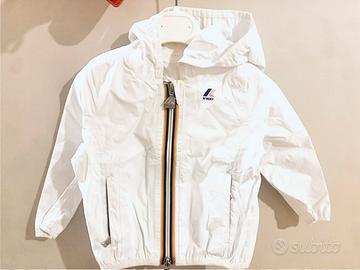 Giacca K-Way  bianco impermeabile-Bambino/a