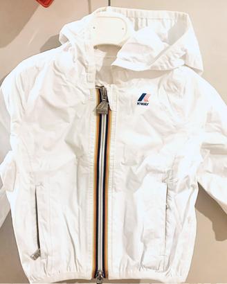 Giacca K-Way  bianco impermeabile-Bambino/a
