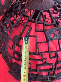 Lampadario Artistico in Ferro Battuto Fatto a Mano