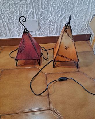 lampade etniche como comodini camera da letto 