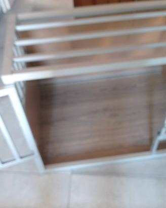 kennel XL cane alluminio e parquet su misura