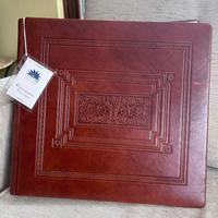 Album fotografico, marrone con cornici e 4 fiori