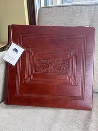 Album fotografico, marrone con cornici e 4 fiori