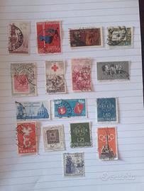 16 francobolli italiani del 1958/59