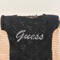 Maglia in pizzo nero Guess