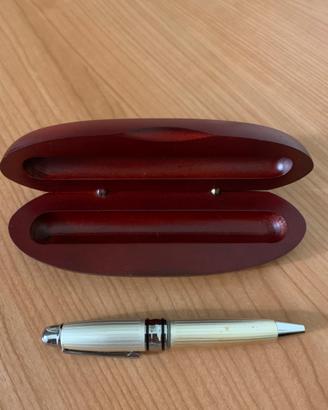 Penna a Sfera con Custodia in Legno Elegante