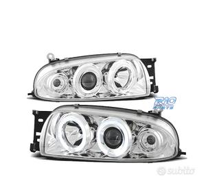 FARI FORD FIESTA MK4 95-99 OCCHI ANGELICI CROMATI