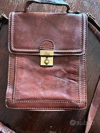Borsello vintage in pelle marrone