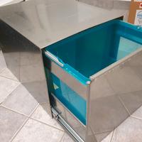 pattumiera da incasso in acciaio