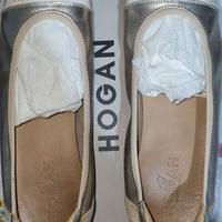 Ballerine Hogan n.37 scamosciate dorate