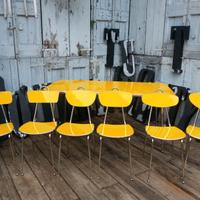 sedia gialla formica vintage