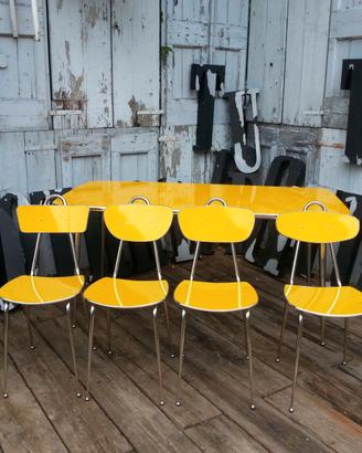 sedia gialla formica vintage