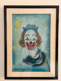 Dipinto Clown Romano Mussolini