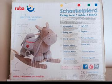 Cavallo a dondolo in legno e stoffa_Roba