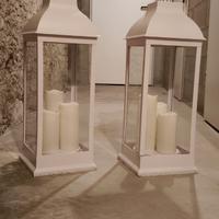 LANTERNE CON SET DI CANDELE INTERNE A BATTERIA
