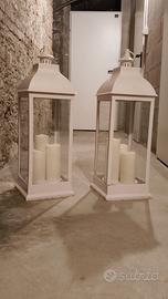 LANTERNE CON SET DI CANDELE INTERNE A BATTERIA